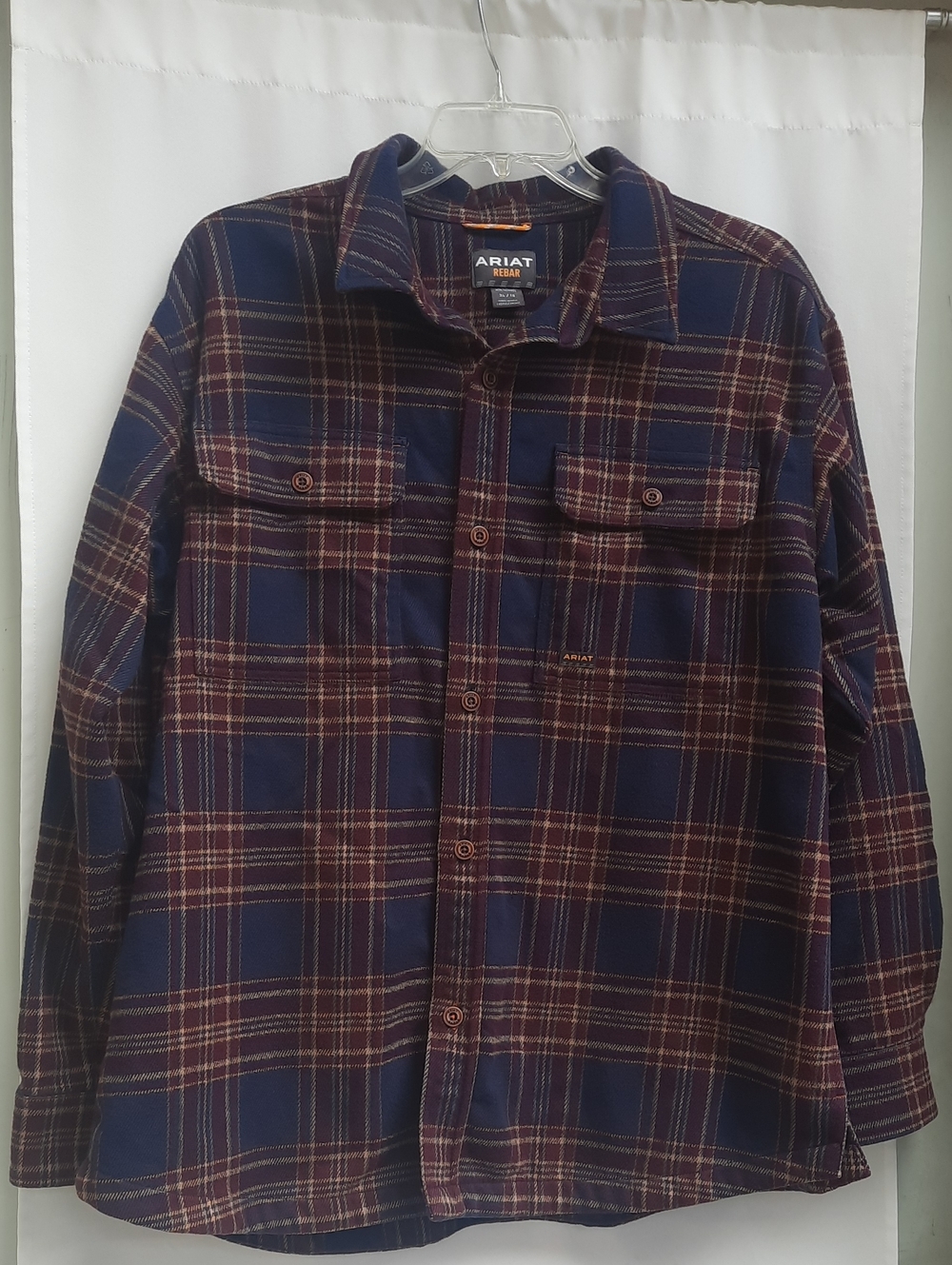 Ariat Rebar Flannel DuraStretch Work Shirt men's XL
